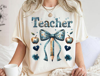 Retro Teacher T-Shirt | Back To School Shirt - Soft Cotton Blend Tee 2025