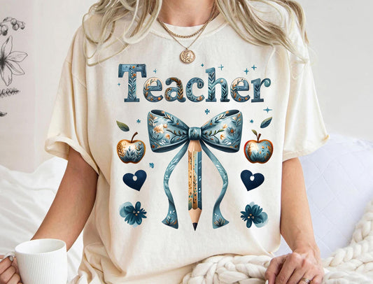 Retro Teacher T-Shirt | Back To School Shirt - Soft Cotton Blend Tee 2025