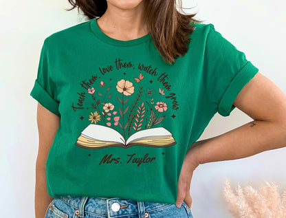 Personalized Teacher Shirt - Custom Name Back to School Gift | Soft Breathable Tee