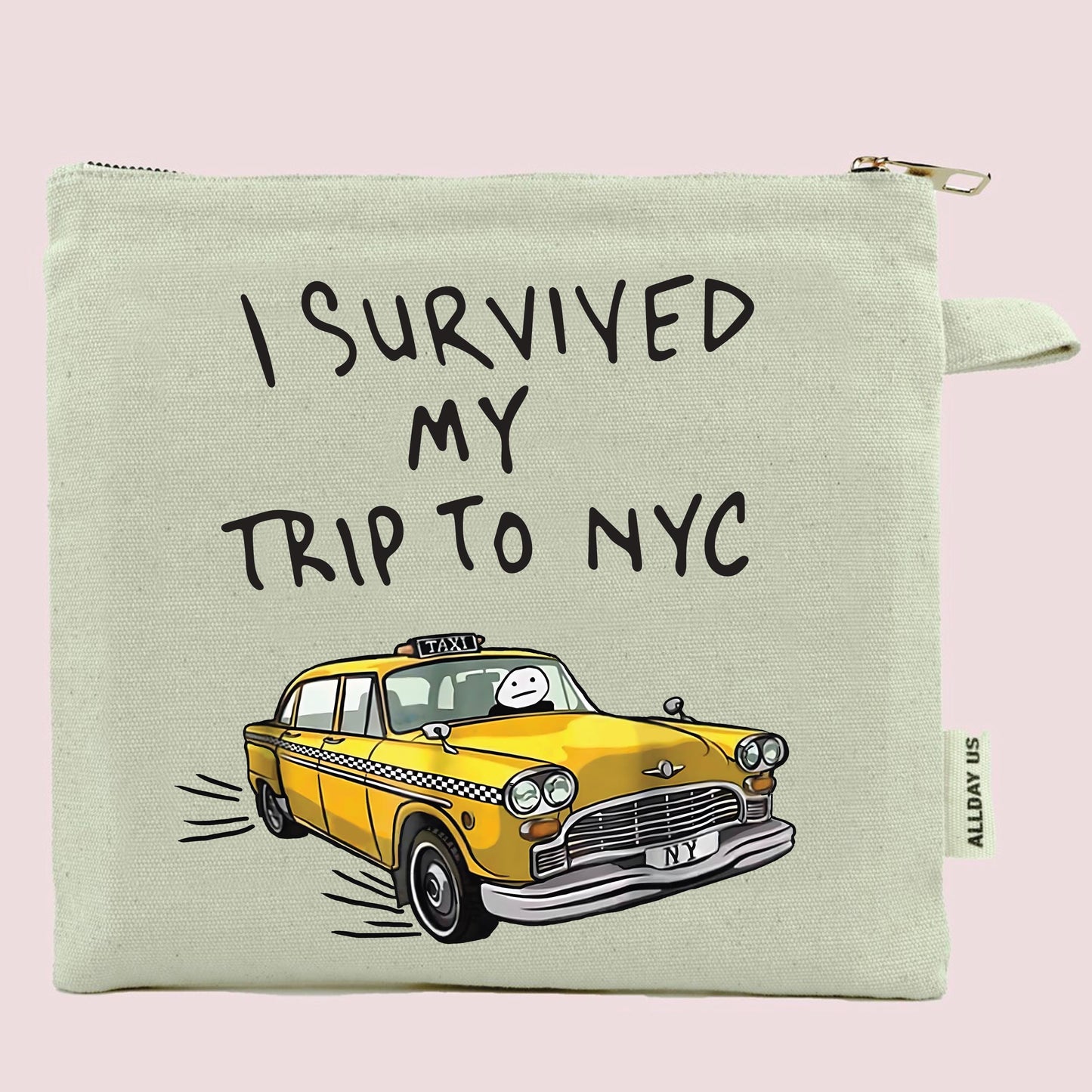 NYC Taxi T-Shirt – Funny New York Souvenir Cotton Graphic Tee Gift Idea