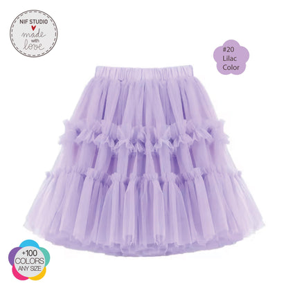 Mother Daughter Tutu - Custom Tulle Maxi Skirt With Elastic Waistband For Weddings
