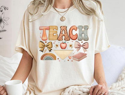 Teacher Bow Shirt - Back To School Shirt | Soft Cotton Teacher Appreciation Gift Tee