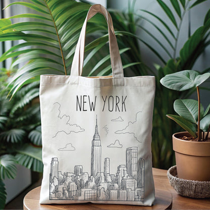 Cotton Canvas Tote - Durable Canvas Tote Bag With Zippered Makeup Pouch