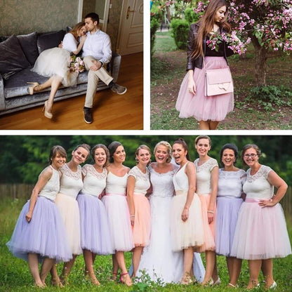 Mother Daughter Tutu - Custom Tulle Maxi Skirt With Elastic Waistband | Soft Satin