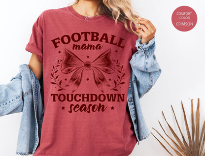 Football Mama Shirt - Retro Game Day Apparel | Soft Breathable Cotton Tee