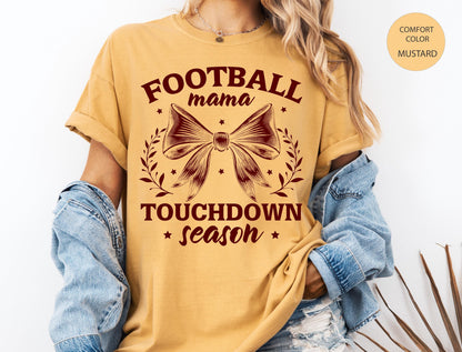 Football Mama Shirt - Retro Game Day Apparel | Soft Breathable Cotton Tee